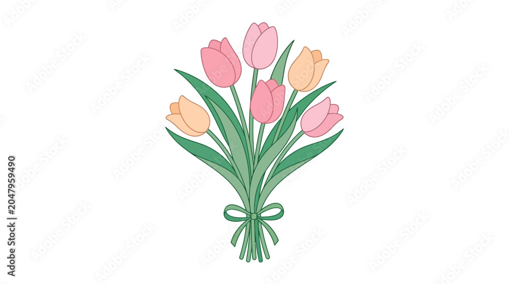 Obraz premium Bouquet of Tulip Flowers.