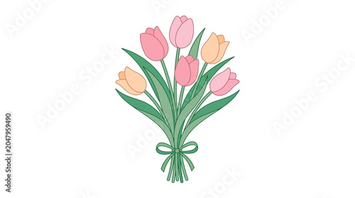 Bouquet of Tulip Flowers.