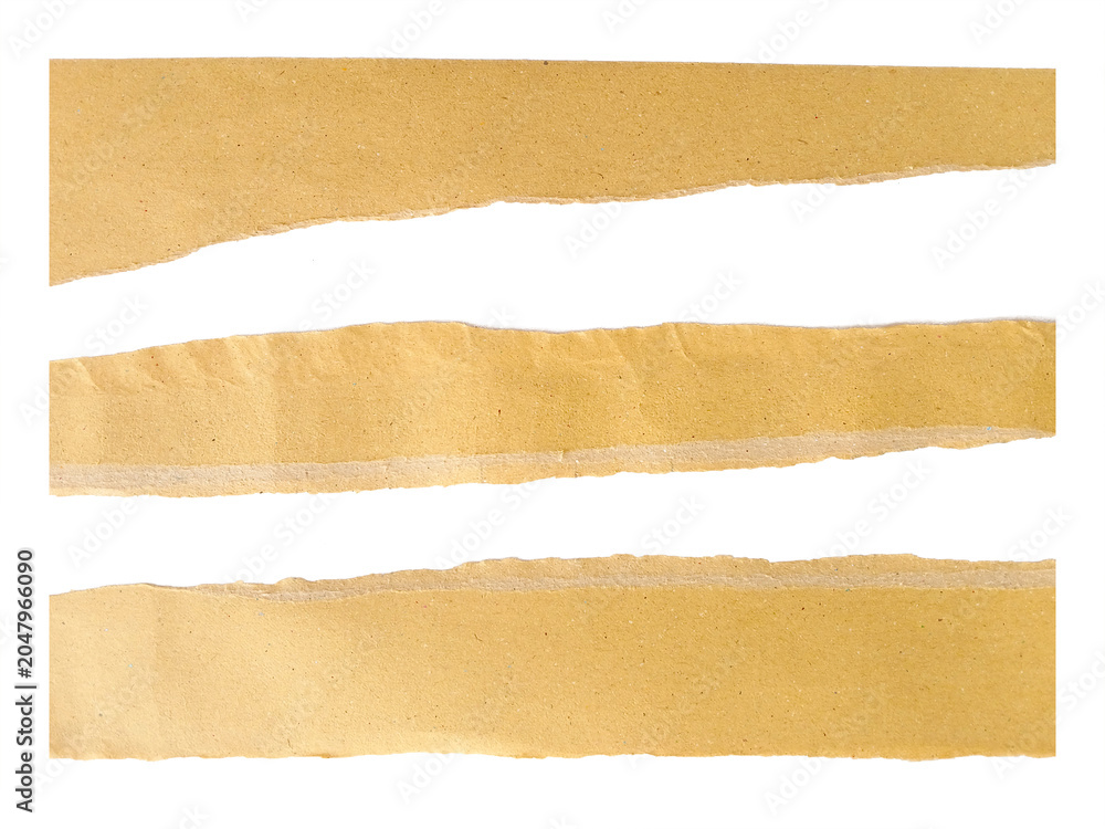 Fototapeta premium Yellow Torn Paper Strips Background
