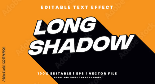 Εκτύπωση καμβά long shadow text effects, modern colors. Text style effects.