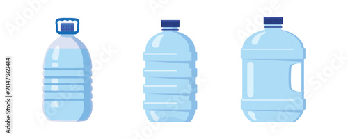 Tableau sur toile Bottles Vector Icon set
