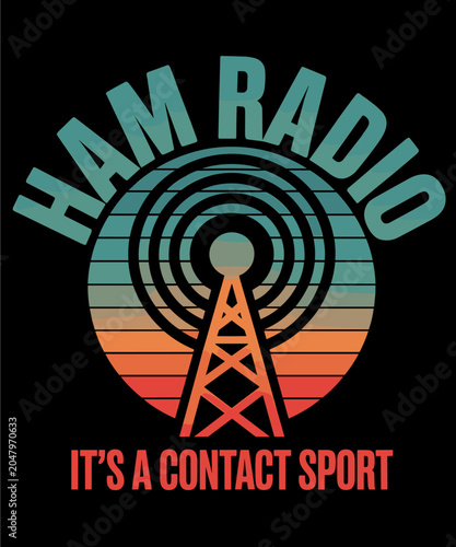 Funny Ham Radio Operator Grandpa Dad Amateur Radio Retro