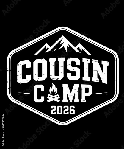 Obraz na płótnie unny COUSIN CAMP 2026 Grandma Grandpa Camping Family Retro