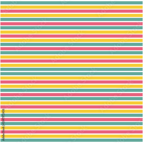 Multicolor Horizontal Stripe Pattern in Orange Yellow Blue Red and White, Vibrant Geometric Line Design, Bold Repeating Stripe Texture, Modern Colorful Linear Background, Clean Symmetrical Stripe Artw