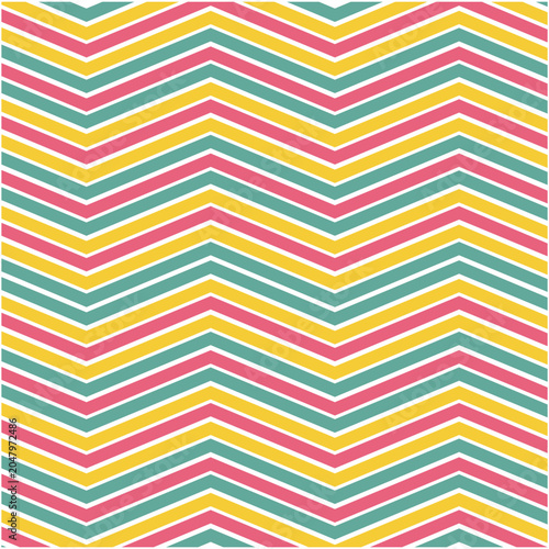 Blue Pink and White Diagonal Chevron Pattern, Geometric V‑Shaped Stripe Design, Bold Repeating Zigzag Texture, Modern Symmetrical Abstract Background, , Decorative Multicolor Pattern Composition.
