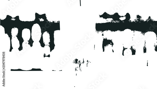 Abstract Silhouettes of People in Black and White, Artistic and Minimalist Design