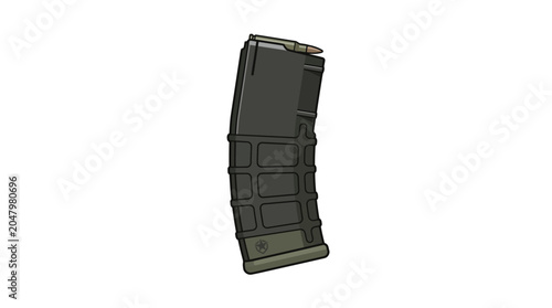 Photos Black magazine for automatic rifle.