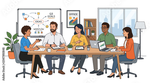 Tableau sur toile Diverse group of business people meeting.