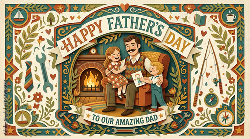 Father and Child Symbolic Design