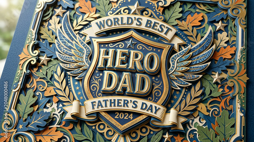 Super Dad Badge Design