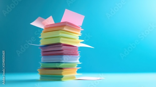 stack of colorful books