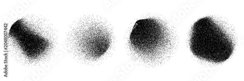 Photos Noise grain background, pointillism dots gradient or dotwork pattern, vector stipple effect
