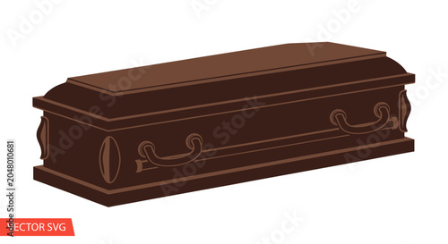 brown coffin vector illustration