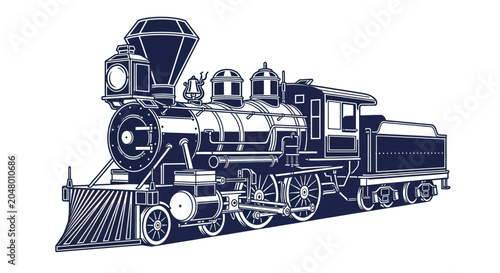 Foto vintage steam locomotive train