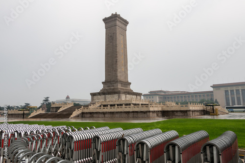Cuadro en lienzo Monument to the People's Heroes in Tiananmen Square, Beijing, China