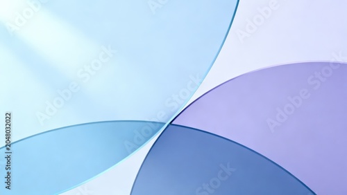 Abstract overlapping curved shapes