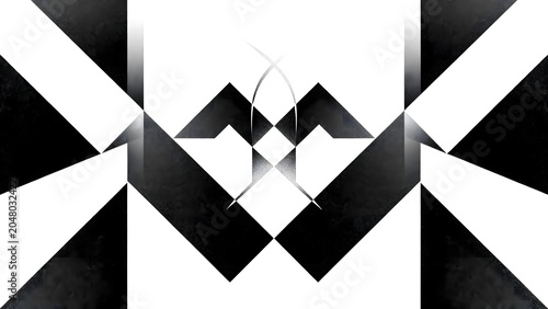 Abstract black and white geometric pattern
