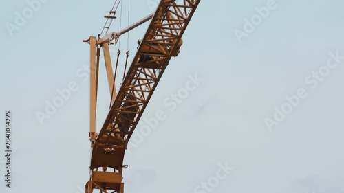 Tower Crane Jib and Support Structure Against Clear Sky