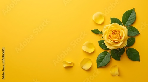 Rose  flower arrangement with copy space