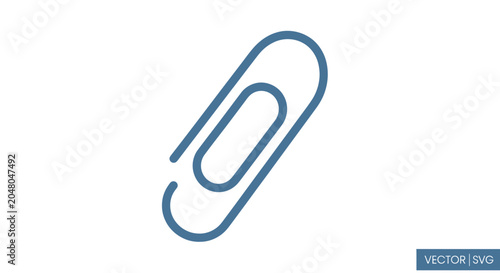 Konstfotografi Large Blue Metal Paper Clip.