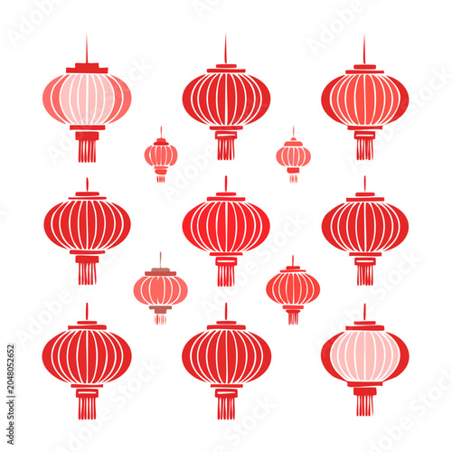 Red Chinese Lanterns Pattern