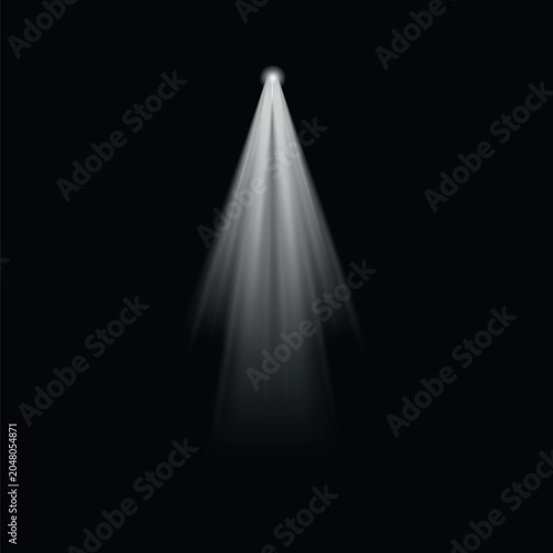 Fotografie Ethereal spotlight illuminates dark void, overlay effect vector element