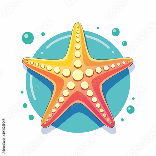 Stylized Starfish with Bubbles