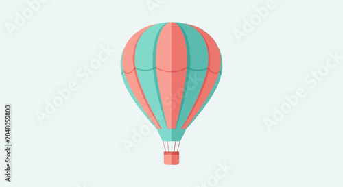 Foto Retro Hot Air Balloon Floating - Vintage Travel Concept