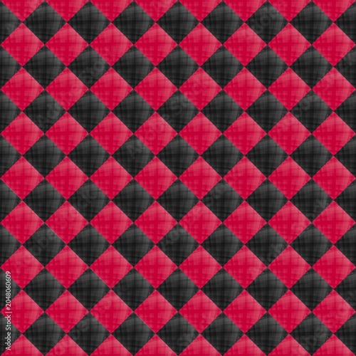 Seamless pattern of red and black diamonds background for wallpaper, card, background, textile, fashion.
