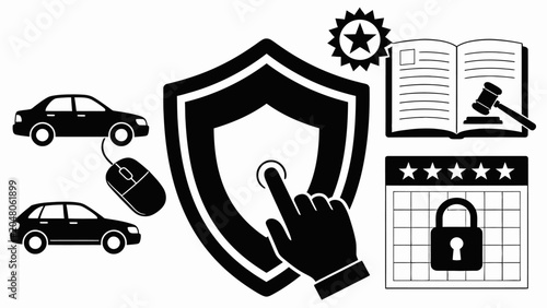 Insurance and Security Icon Set