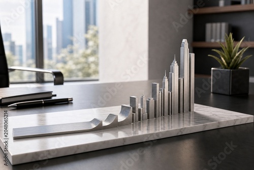 Steel Ruler Folding Into Rising Skyline Graph