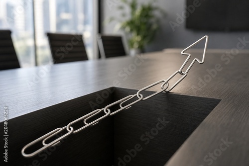 Paperclip Chain Transforming Into Arrow Bridge