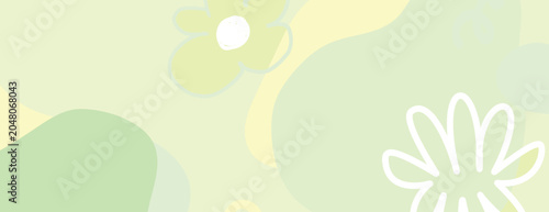 Quadro em tela Abstract floral pastel background design vector