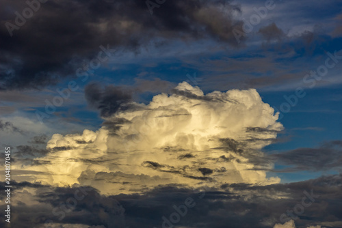 beautiful sky with clouds at sunset