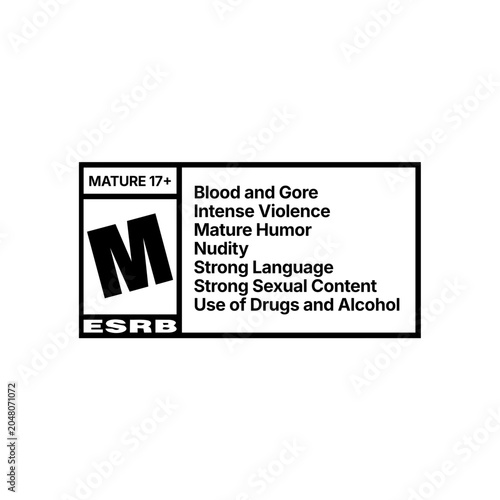 Mature Audience Entertainment Content Classification Badge