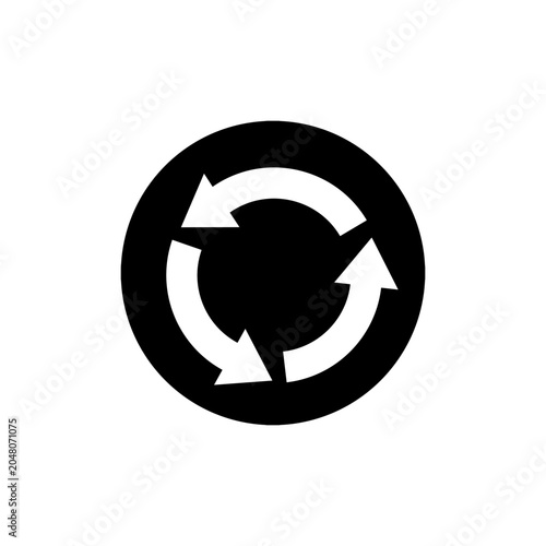 Circular Recycling Process Arrow