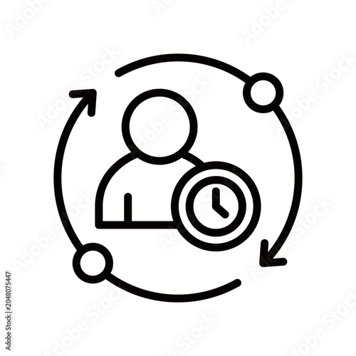Foto Routine line icon