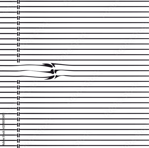 Canvas Print A striped horizontal texture or page for text