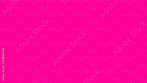 Obraz na plátně Vibrant hot pink background, featuring a repeating, geometric pattern of, subtle