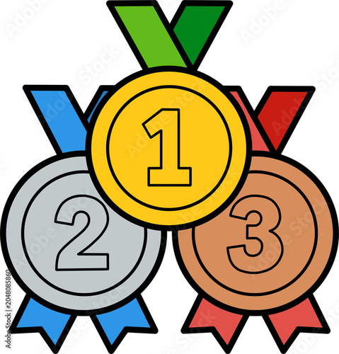 gold silver and bronze medals