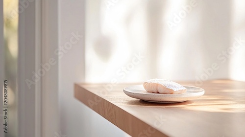 turbot. A white fish fillet on a ceramic plate in a fine dining setting. menu design, packaging mockups, designed for food delivery and cloud-kitchen brand materials, supports restaurant marketing.