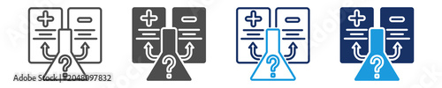 Foto hypothesis icon set with multiple concept