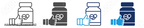 Photos efficacy icon set with multiple concept