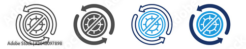 Tableau sur toile remission icon set with multiple concept