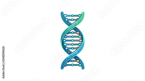 Foto DNA double helix structure scientific illustration.