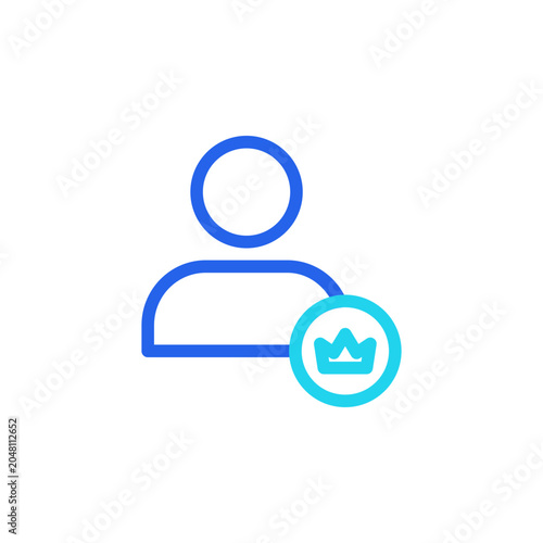 Moderator icon with filled outline style symbol for content moderation