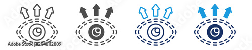 Принти на полотні blurry vision icon set with multiple concept