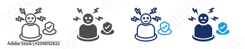 Foto discomfort zone icon set with multiple concept