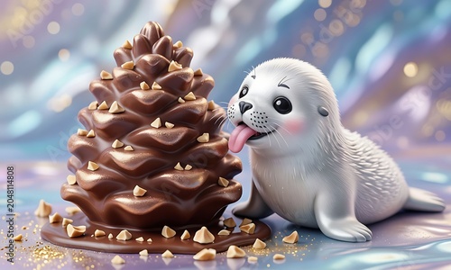 christmas tree with chocolate