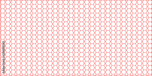 Fotografía Light pink hexagon seamless vector pattern, geometric abstract tessellation grid